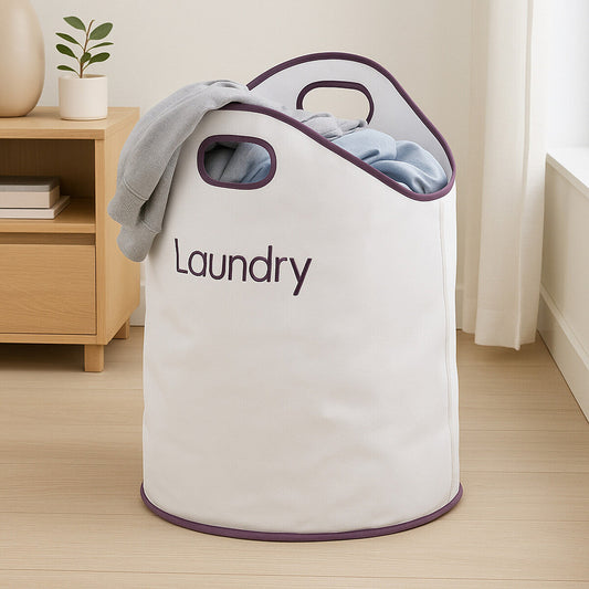 Green Loop White and Purple Laundry Bag