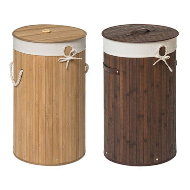 Kankyo Dark Brown Round Laundry Hamper