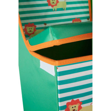 Kinderbox Green Lion Design Storage Box and Seat