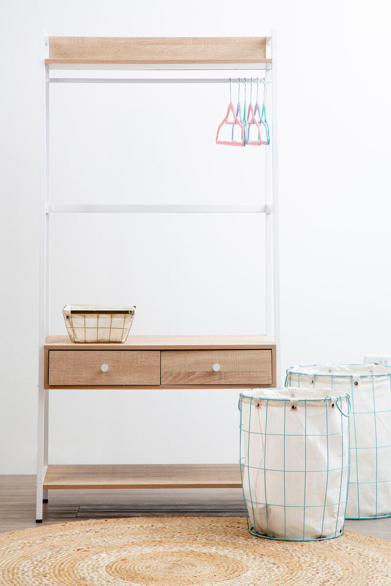 Set of Two Round Blue Wire Laundry Baskets | Harga