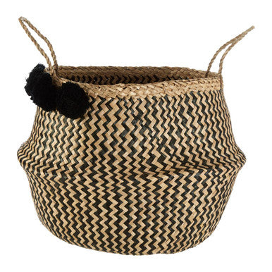 Pom Pom Seagrass Basket | Lidi