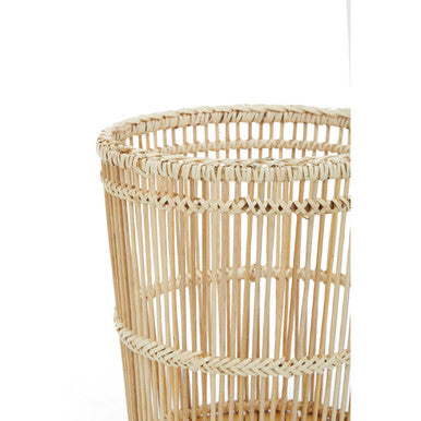 Rustc Natural Rattan And Bamboo Waste Bin