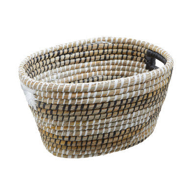 Set of Three Oval Straw Baskets | Lidi