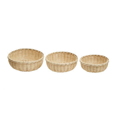 Set of Three Bamboo Baskets | Lidi