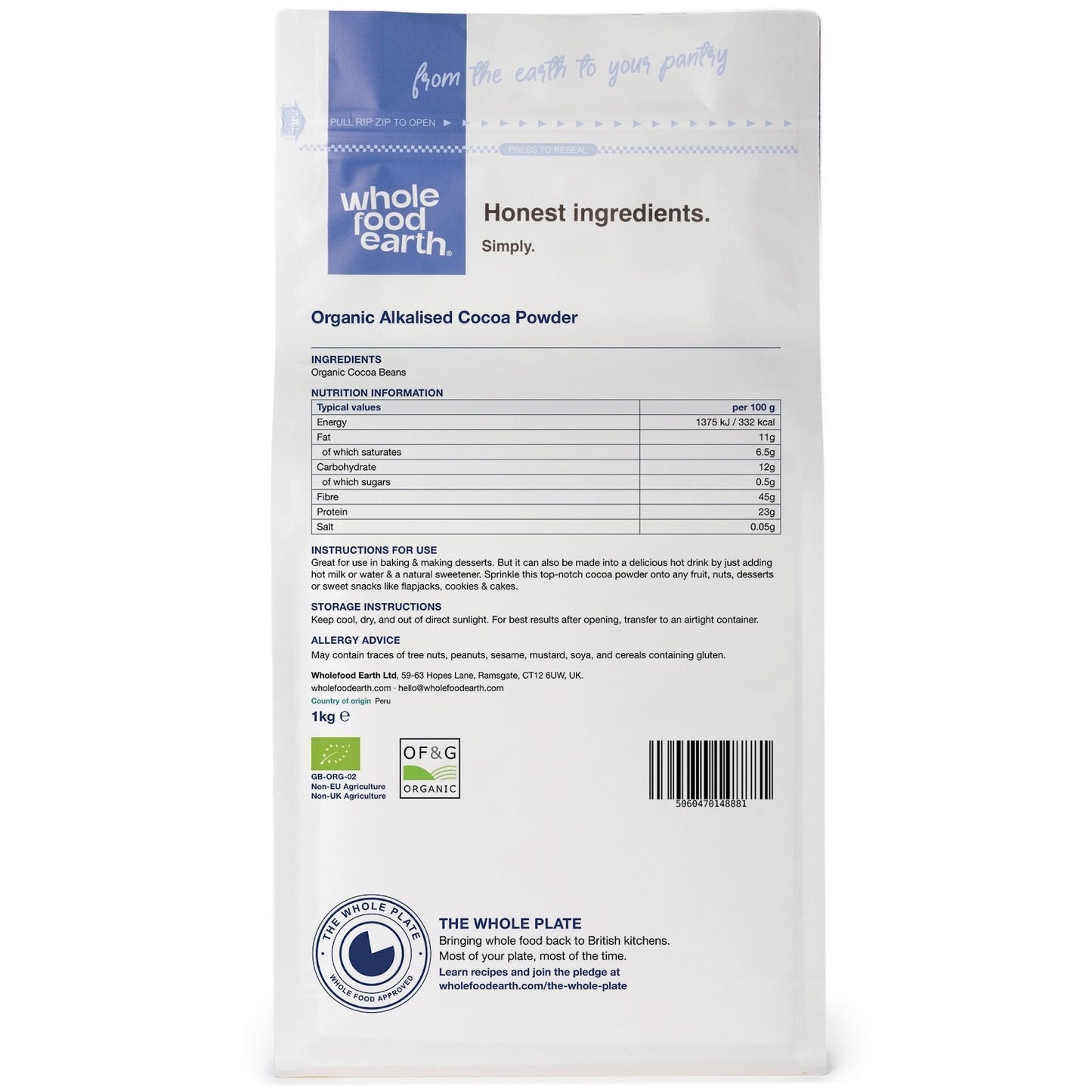 Organic Alkalised Cocoa Powder