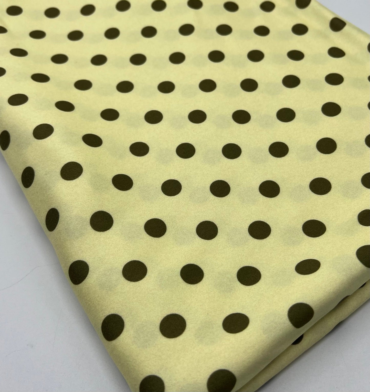 Lemon Polka Super Soft Bogota 4 Way Stretch Fabric