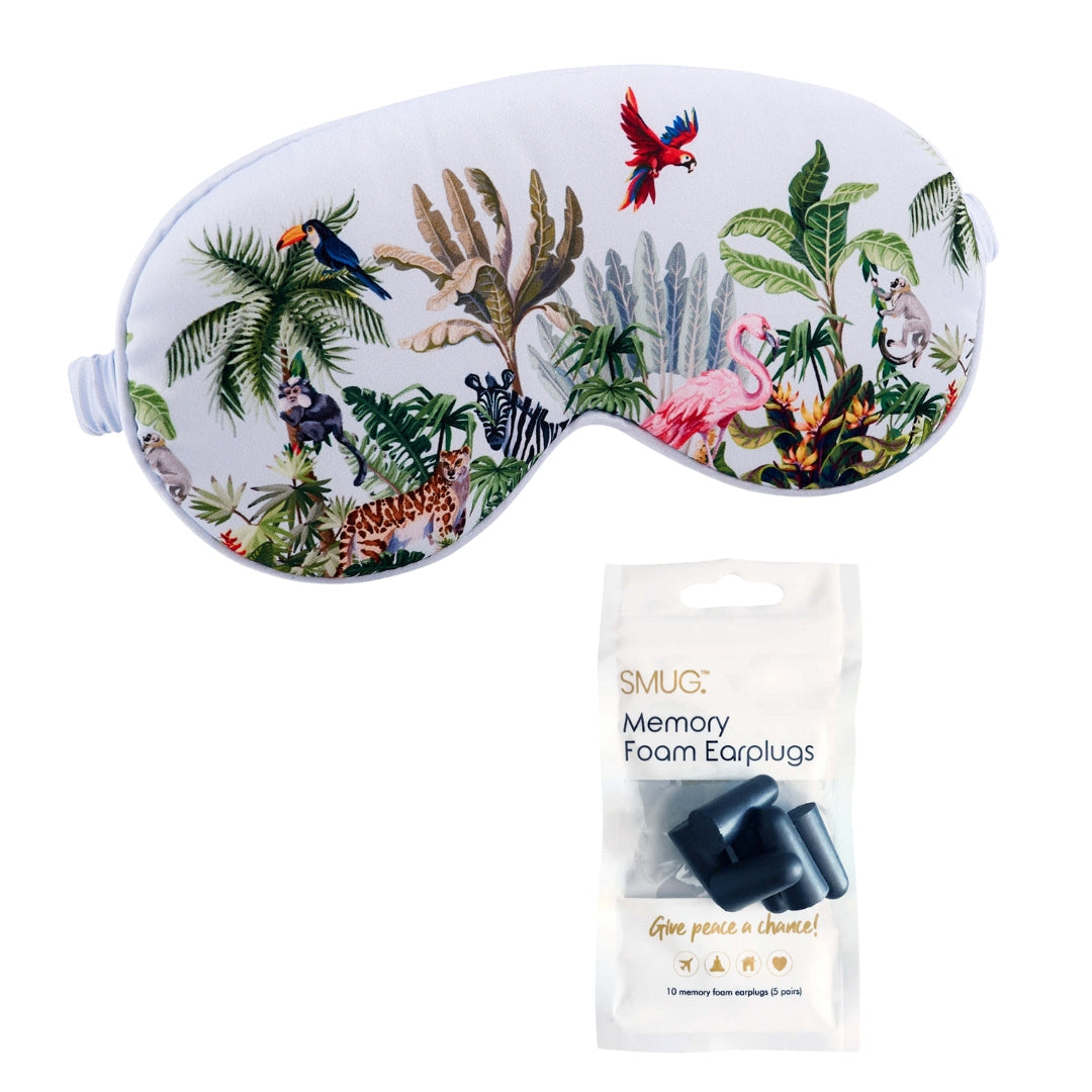 Satin Sleep Mask - Jungle Print