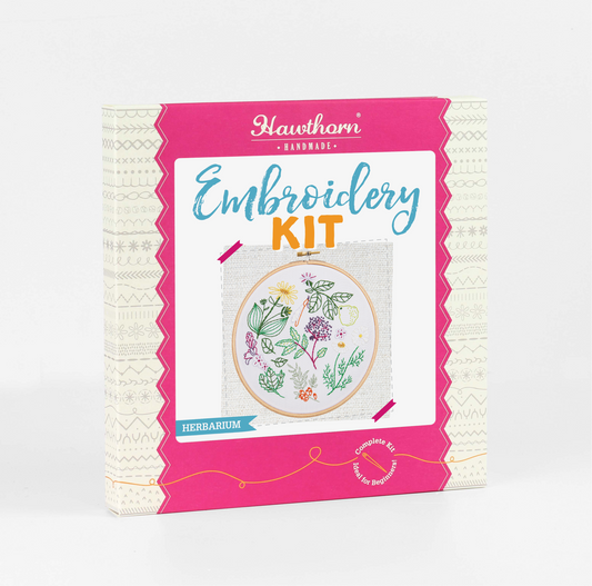 'Herbarium' Botanical Embroidery Kit for Beginners