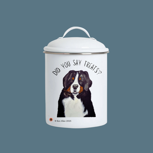 Bernese Mountain Dog Ceramic Treat Jar – Keep the Treats Safe!