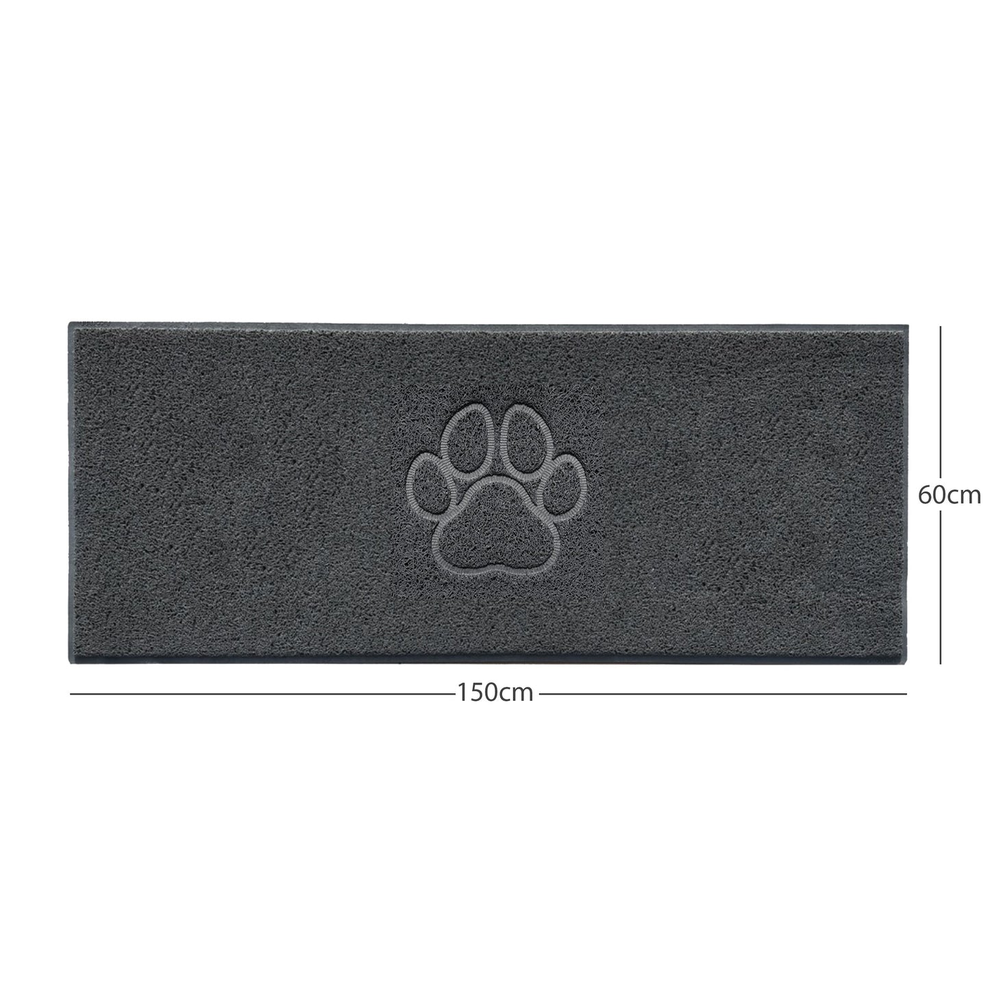 "Paw Print" Embossed Loofah Textured Spaghetti Door Mat