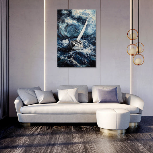 Stormy Seas Yacht Canvas