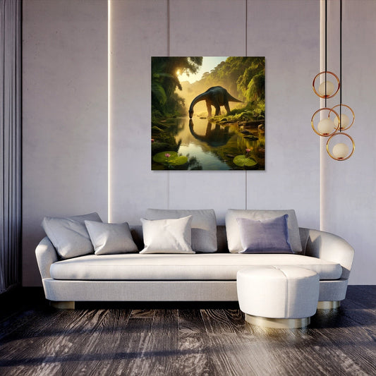 Golden Hour Brachiosaurus Canvas