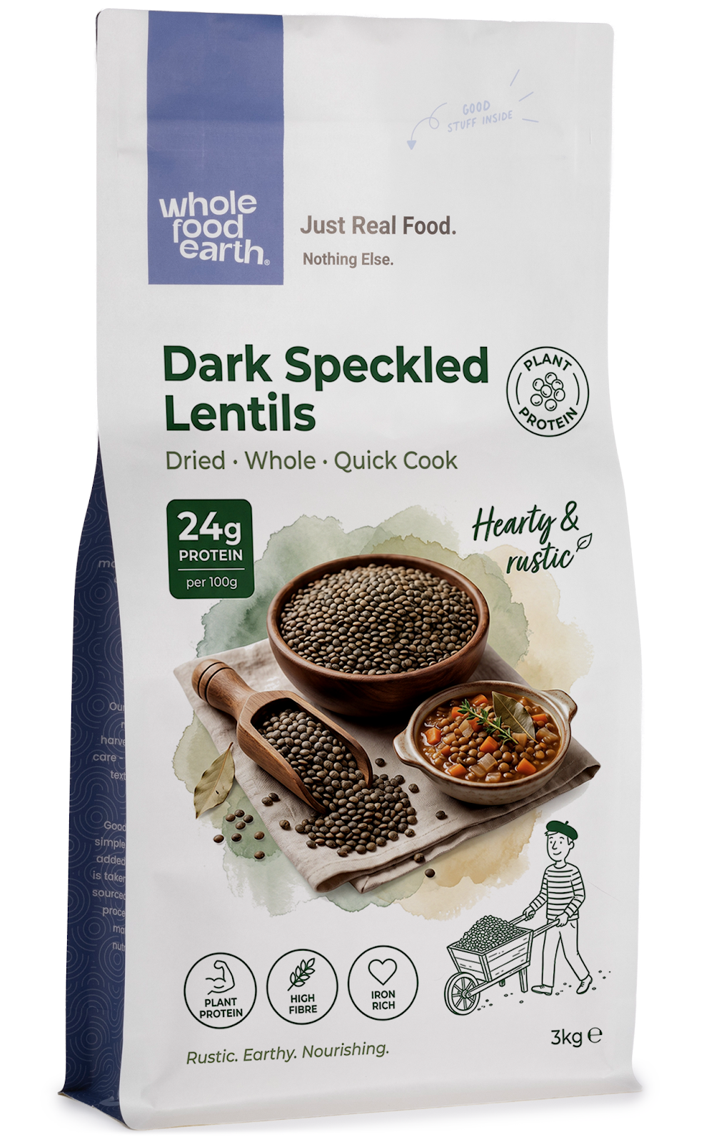 Dark Speckled Lentils