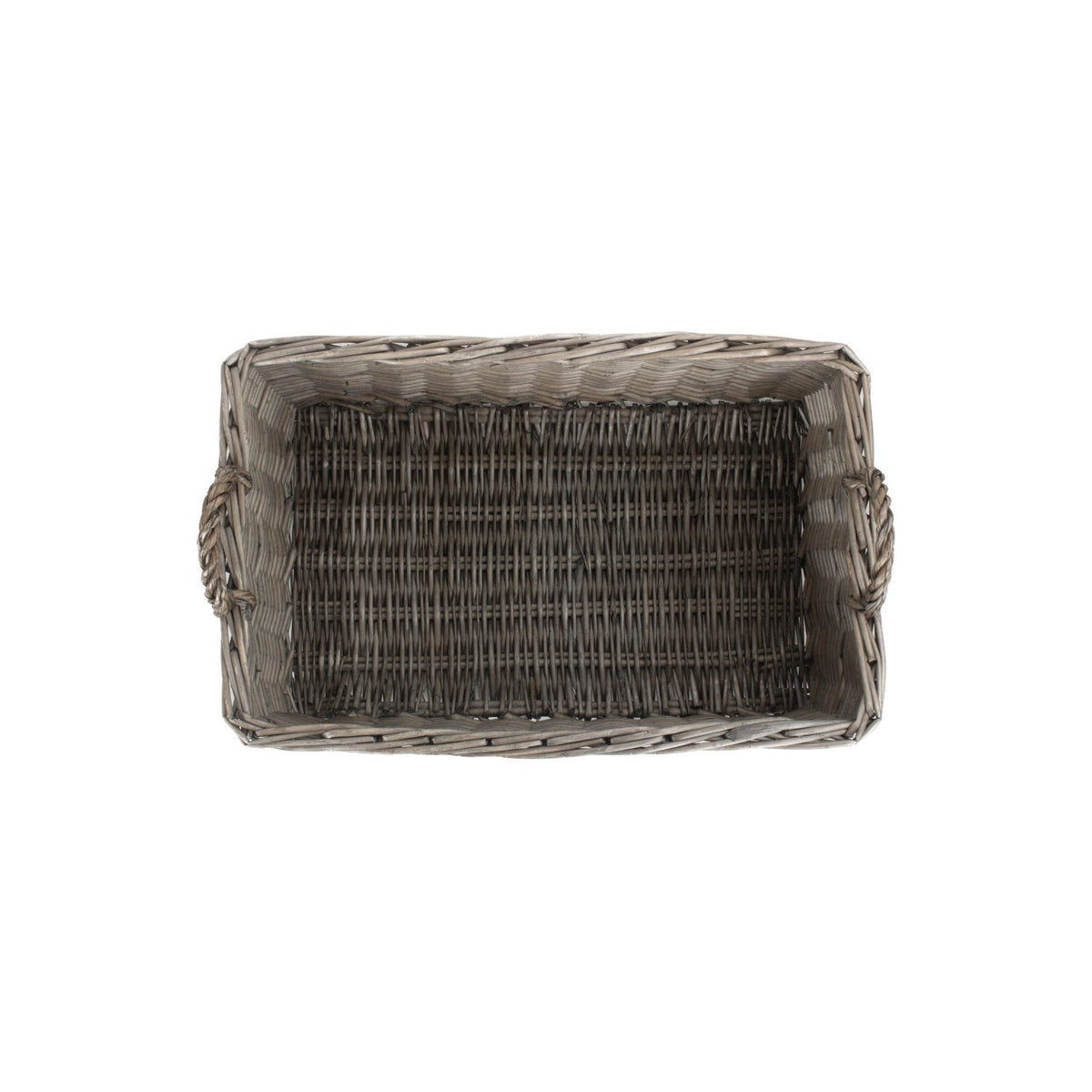 Medium Shallow Antique Wash Storage Basket