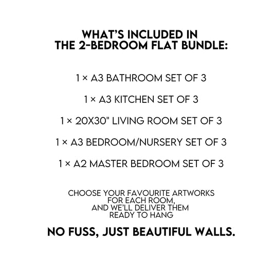 2-Bedroom Flat Wall Art Bundle – Ready-to-Hang Decor for Every Room