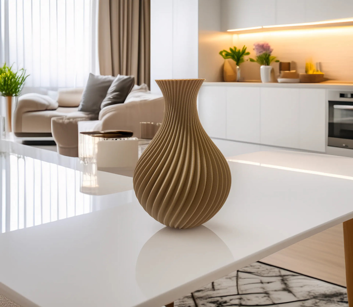 The Susanna Vase – Organic Spiral 3D Printed Decor