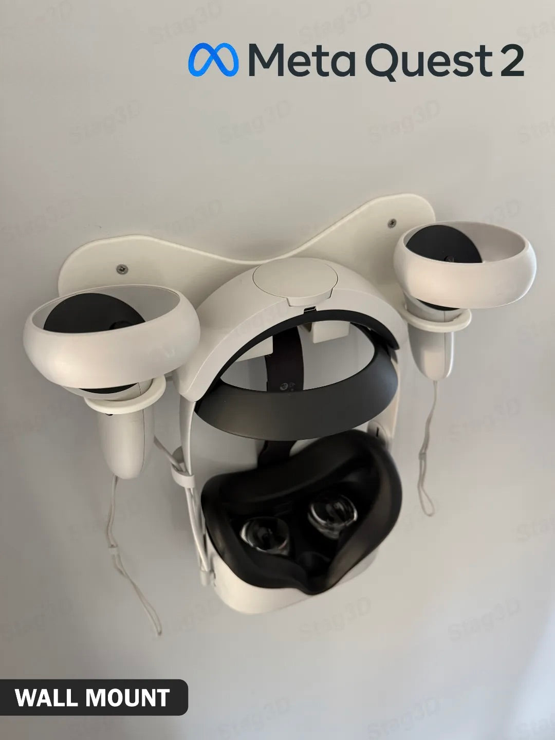 Wall Mount for Meta Quest | VR Headset Holder | Game Controller Storage