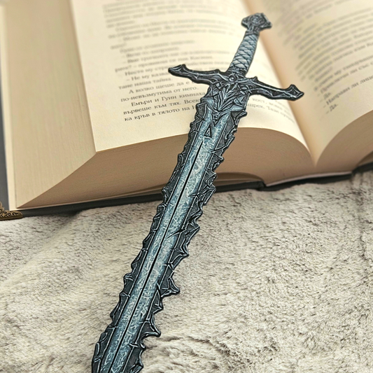 Nightfang Sword Bookmark | 3D Printed Fantasy Blade | Gothic Book Mark for Readers & Gamers