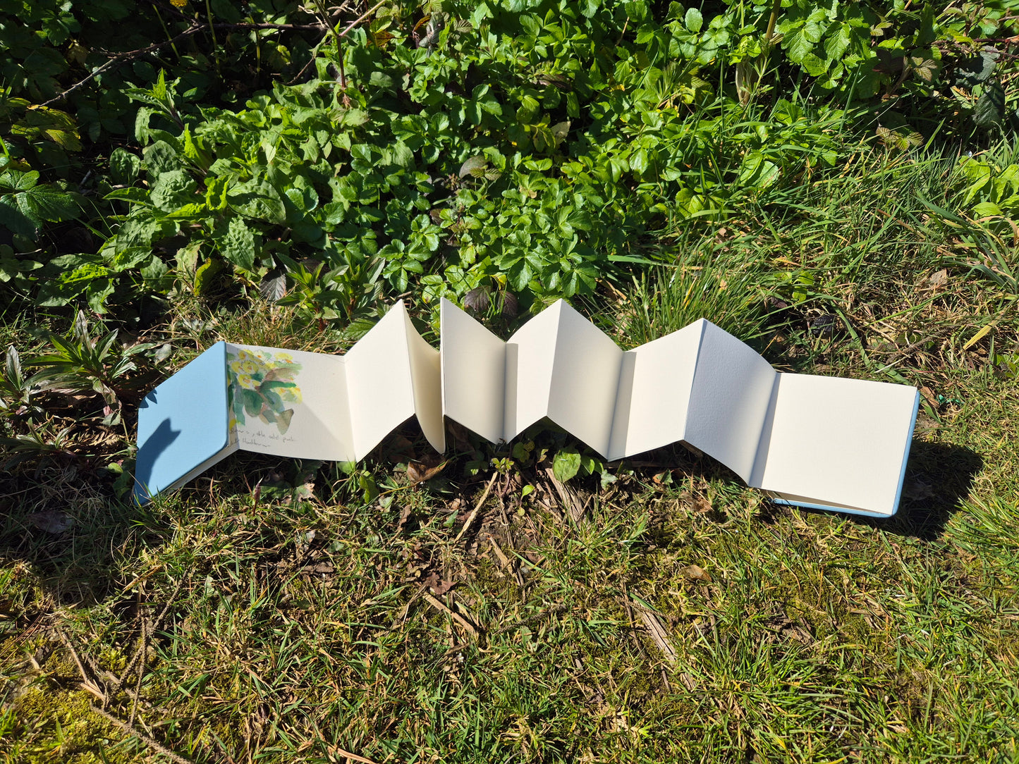 *Concertina Watercolour Sketchbook – 5x5 inch Faux Leather Hardback + 300gsm Saunders Waterford Paper