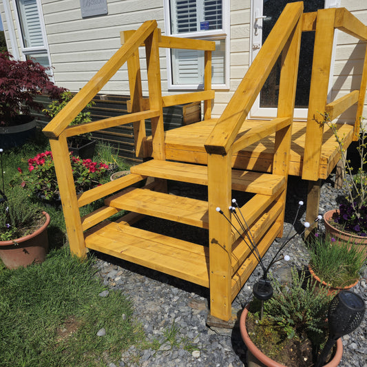 Outdoor Stairs Kit For Caravan and Lodges / Outdoor Wooden Stairs