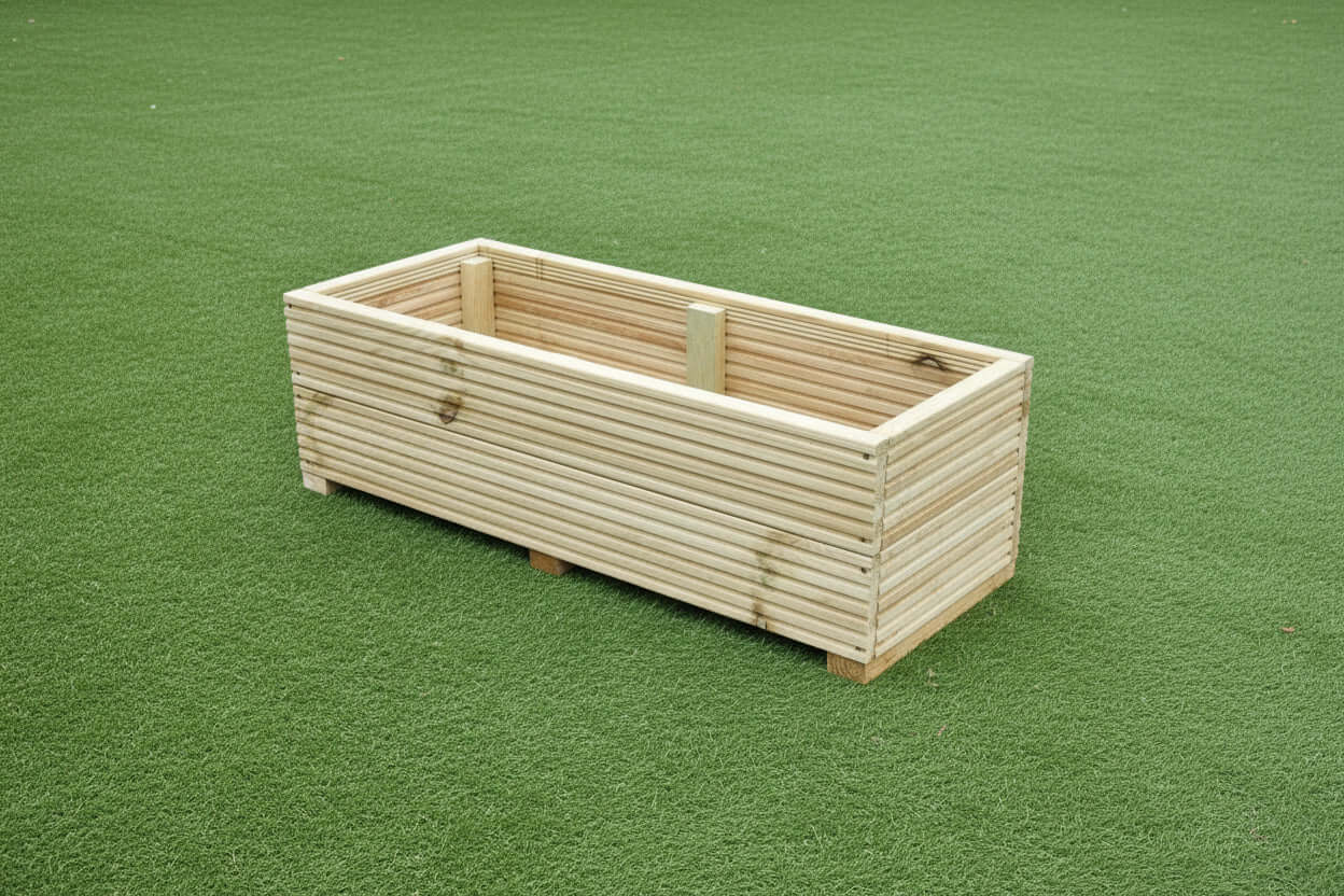 40cm garden wooden decking planter