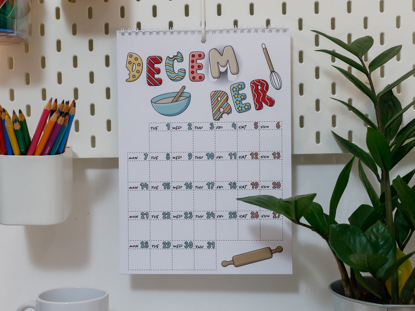 2026 Colourful Wall Calendar