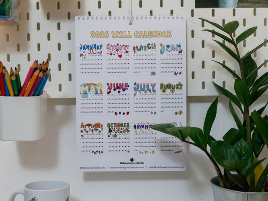 2026 Colourful Wall Calendar