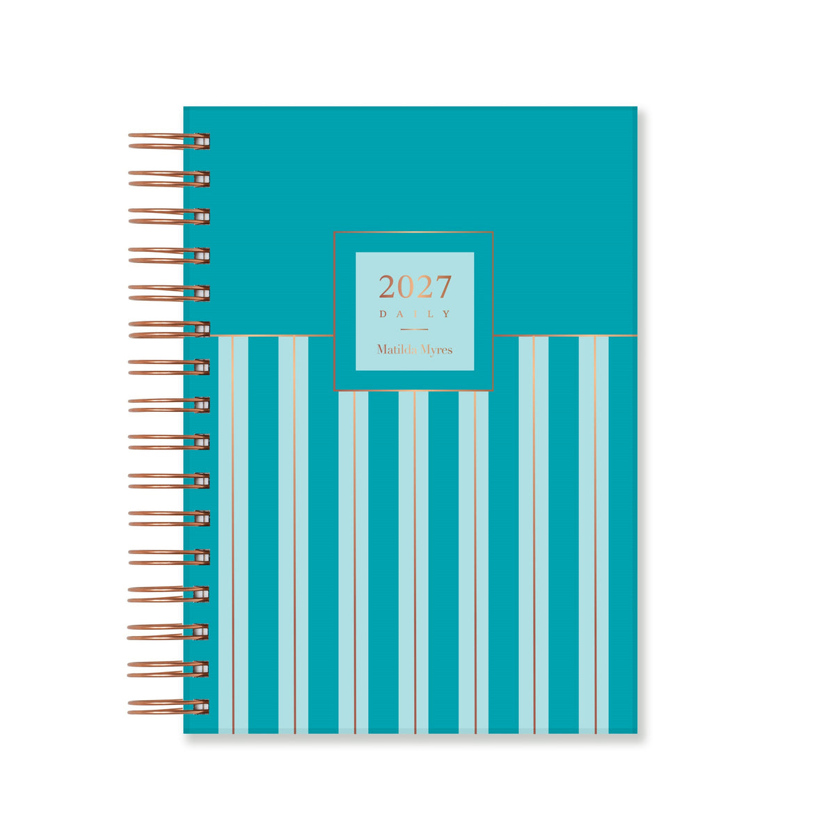 Matilda Myres | 2027 Diary - A5 Daily Planner with Rose Gold Wiro | Day-to-Page
