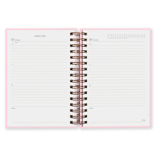 Matilda Myres | 2027 Diary - A5 Daily Planner with Rose Gold Wiro | Day-to-Page