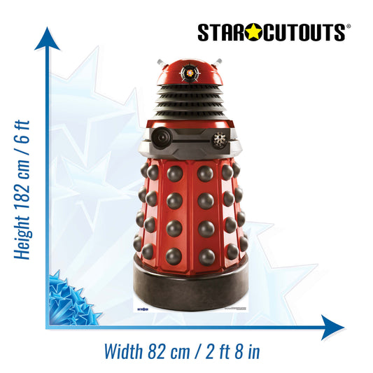 SC204 Dalek Drone Red Cardboard Cut Out Height 182cm