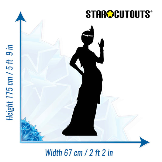 SC207 Flapper Girl silhouette Cardboard Cutout Height 175cm