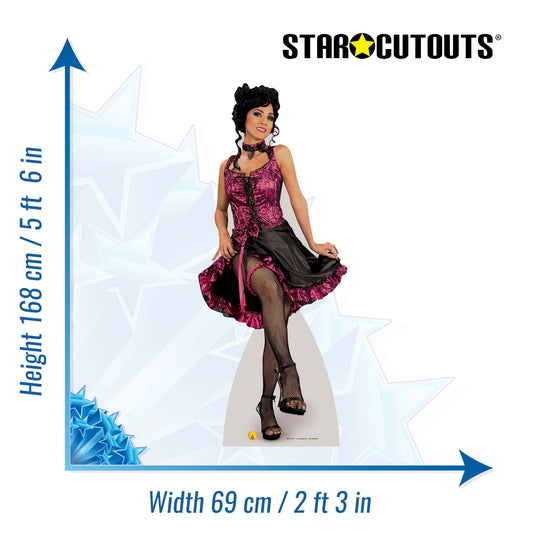 SC208 Can- Can Girl Cardboard Cut Out Height 168cm