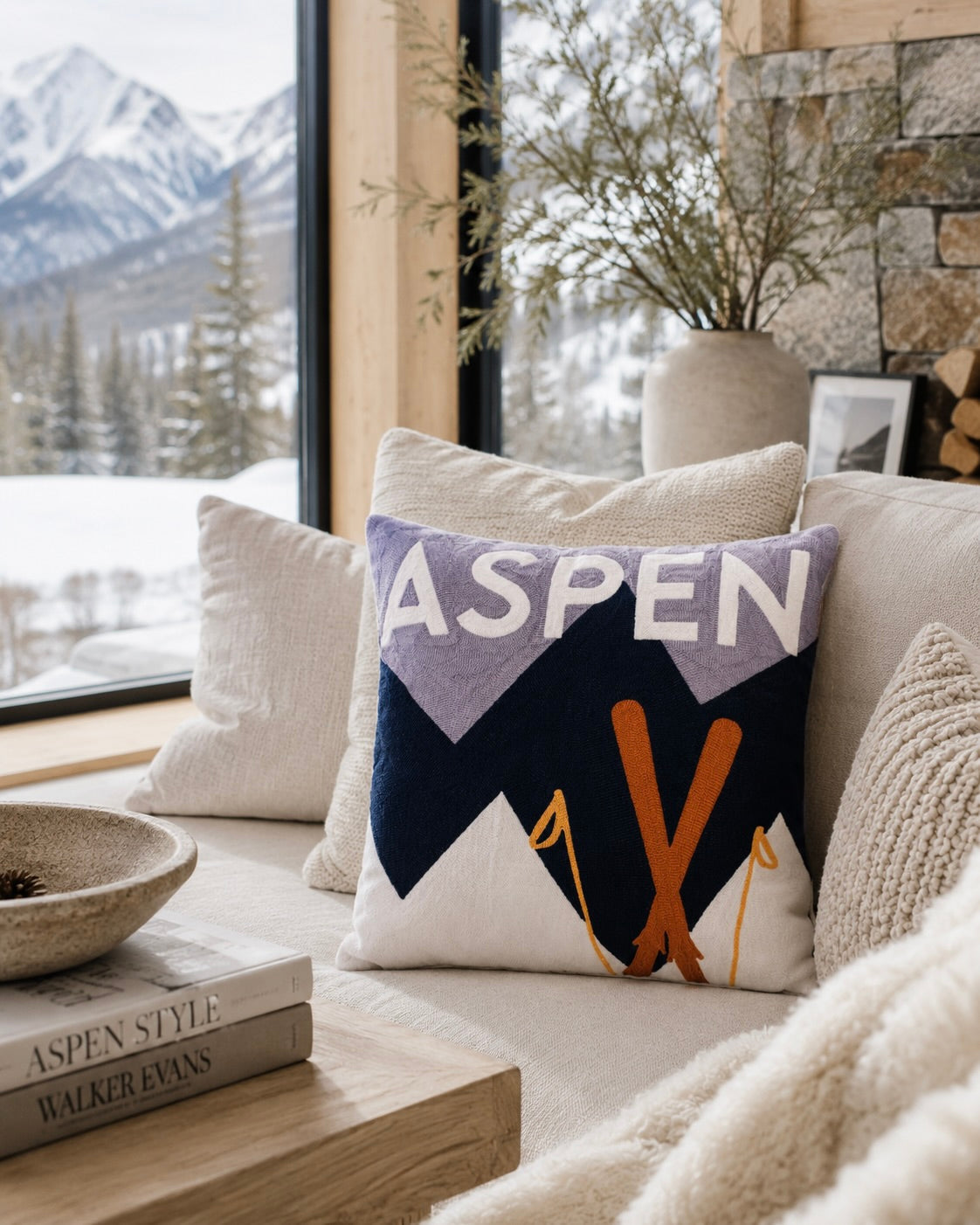 Aspen Needlepoint Cushion