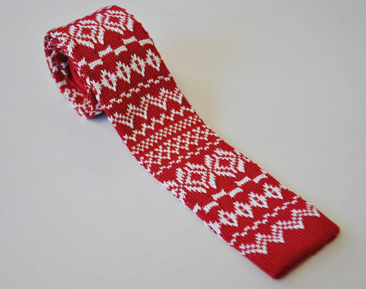 christmas range - red jumper knitted christmas tie