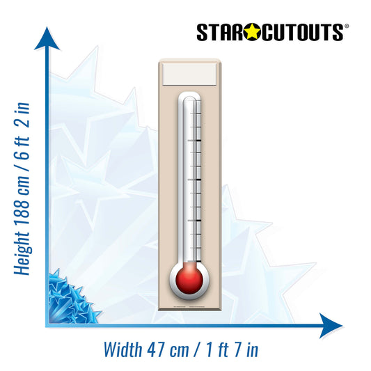 SC217 Fundraising Thermometer Cardboard Cut Out Height 188cm