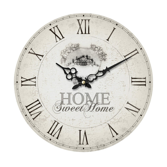 Home Sweet Home 34cm Dia Round Wall Clock