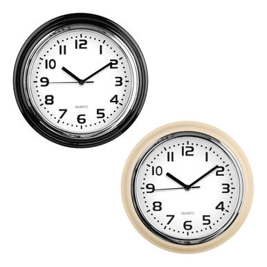 Siffer 30cm Dia Chrome Finish Wall Clock