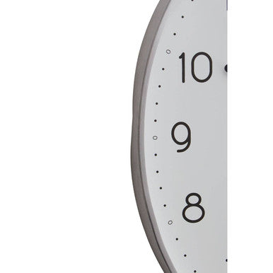 Oval Wall Clock with Silver Finish | Elko