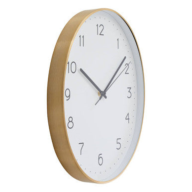 Elko Oval Wall Clock With Gold Finish