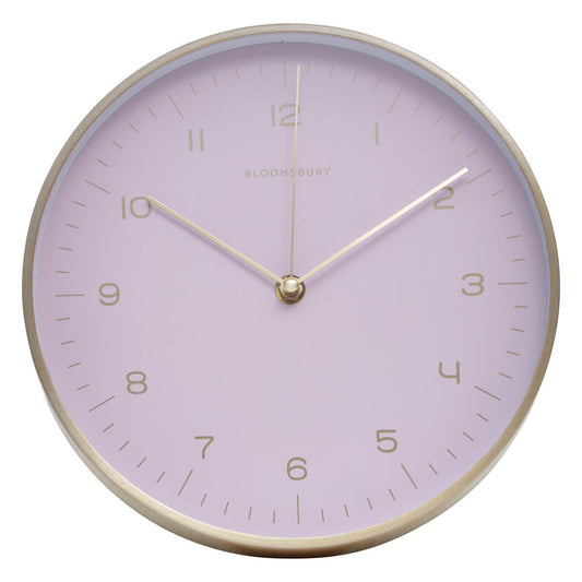 Elko 25cm Dia Gold and Pink Finish Wall Clock