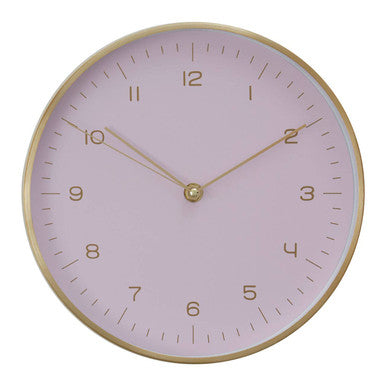 Elko Gold And Pink Finish Wall Clock