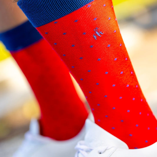 Spotted Red Bamboo Socks