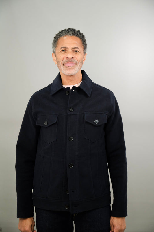 Goring Jacket - Navy Moleskin