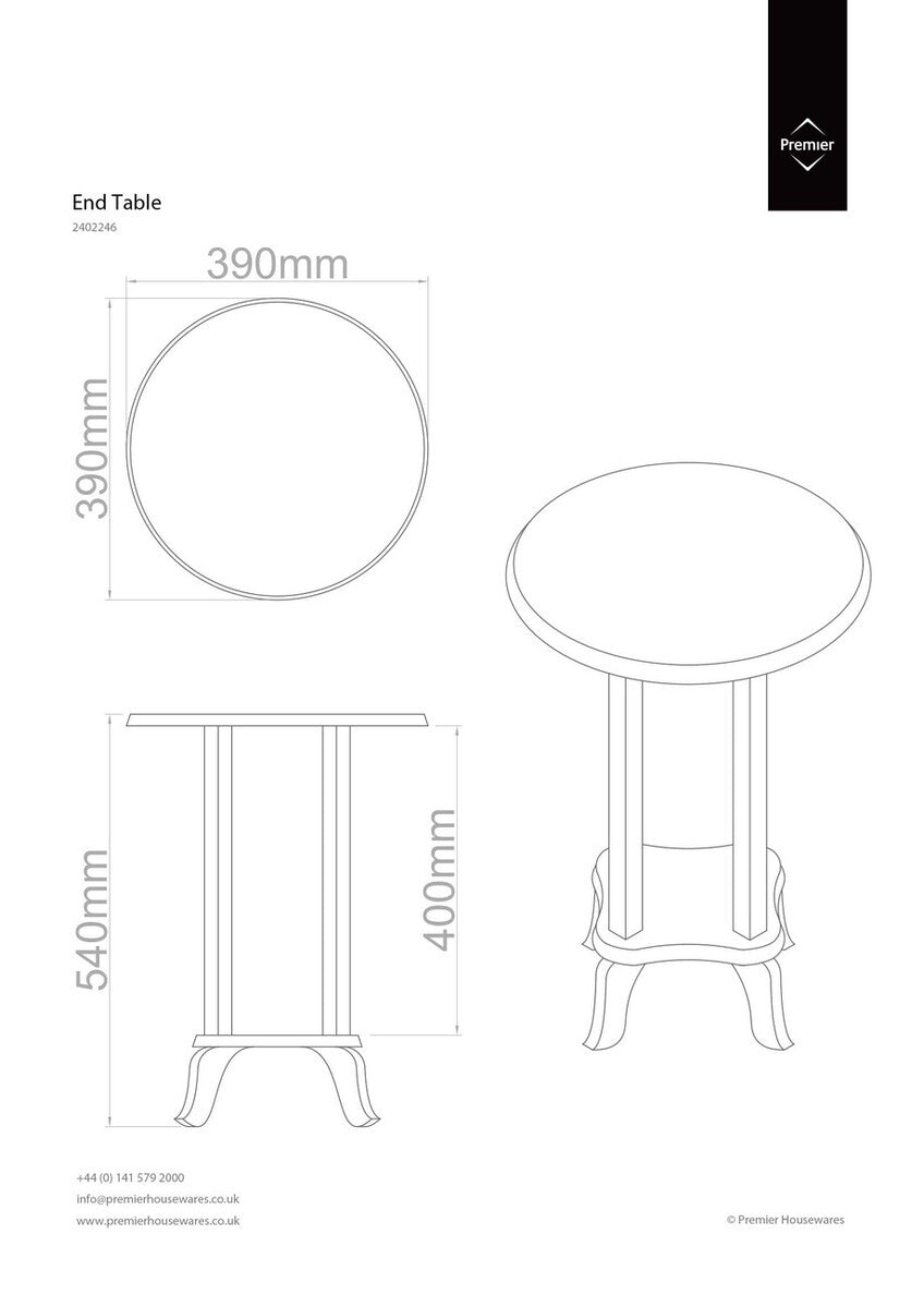 Heva Round Rubberwood Side Table