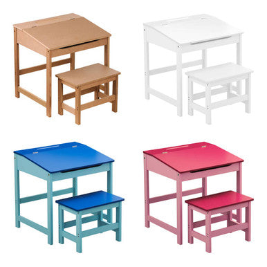 Children's Natural Desk and Stool | Jordan