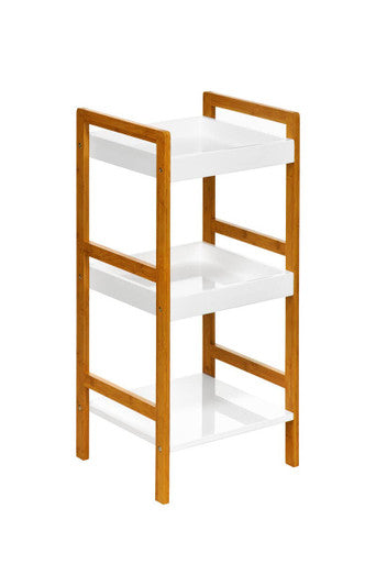 White High Gloss 3 Tier Small Shelf Unit | Versi