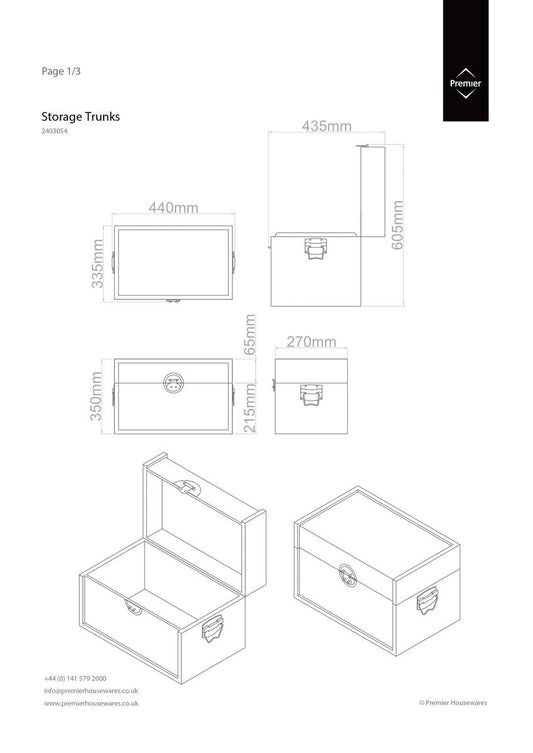 Design Storage Trunks - Set of 3 | Dice