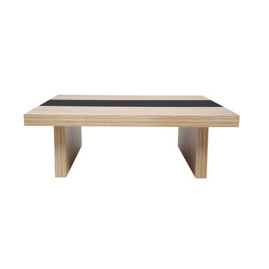 Black and Natural Square Coffee Table, Loki