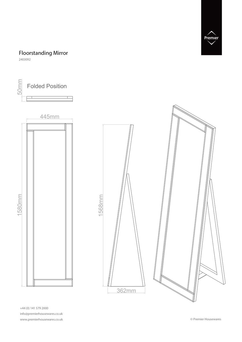 Bevelled Floor Mirror | Milania