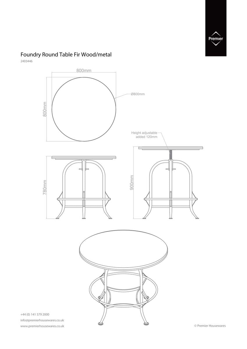 Foundry Round Top Table